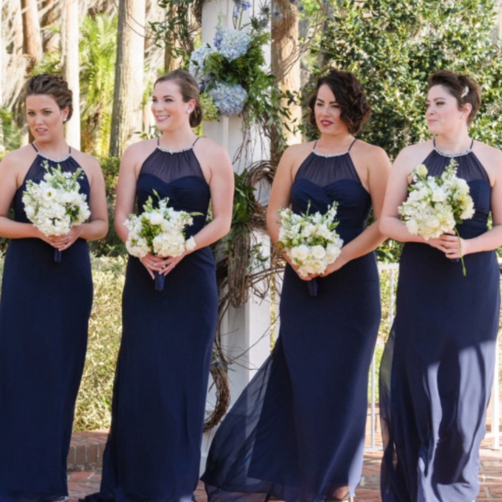 Alfred Angelo  7290L – Navy Blue Dress - Size 4